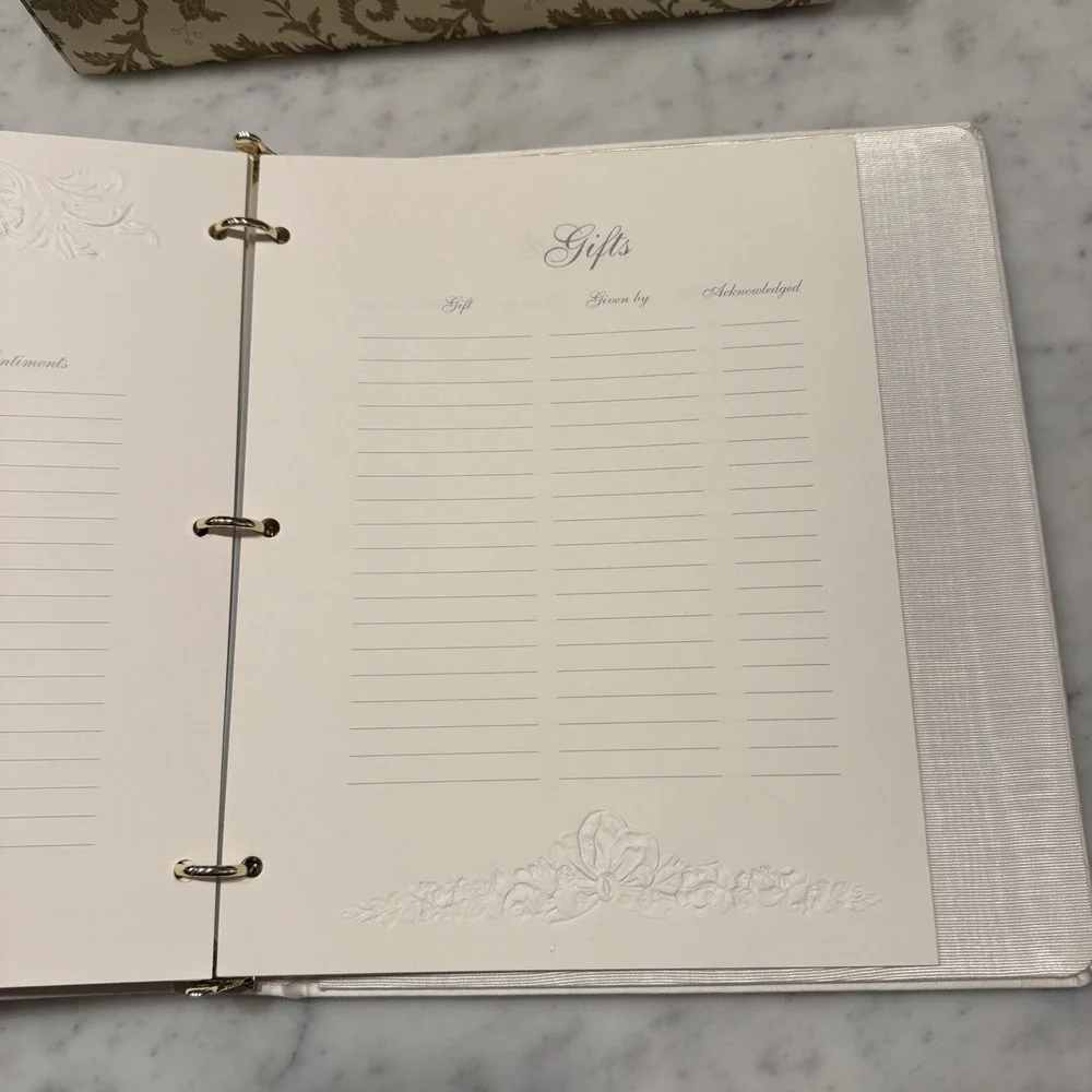 Beverly Clark Vintage 1996 Wedding Memories Photo Album Ivory Satin Floral Boxed